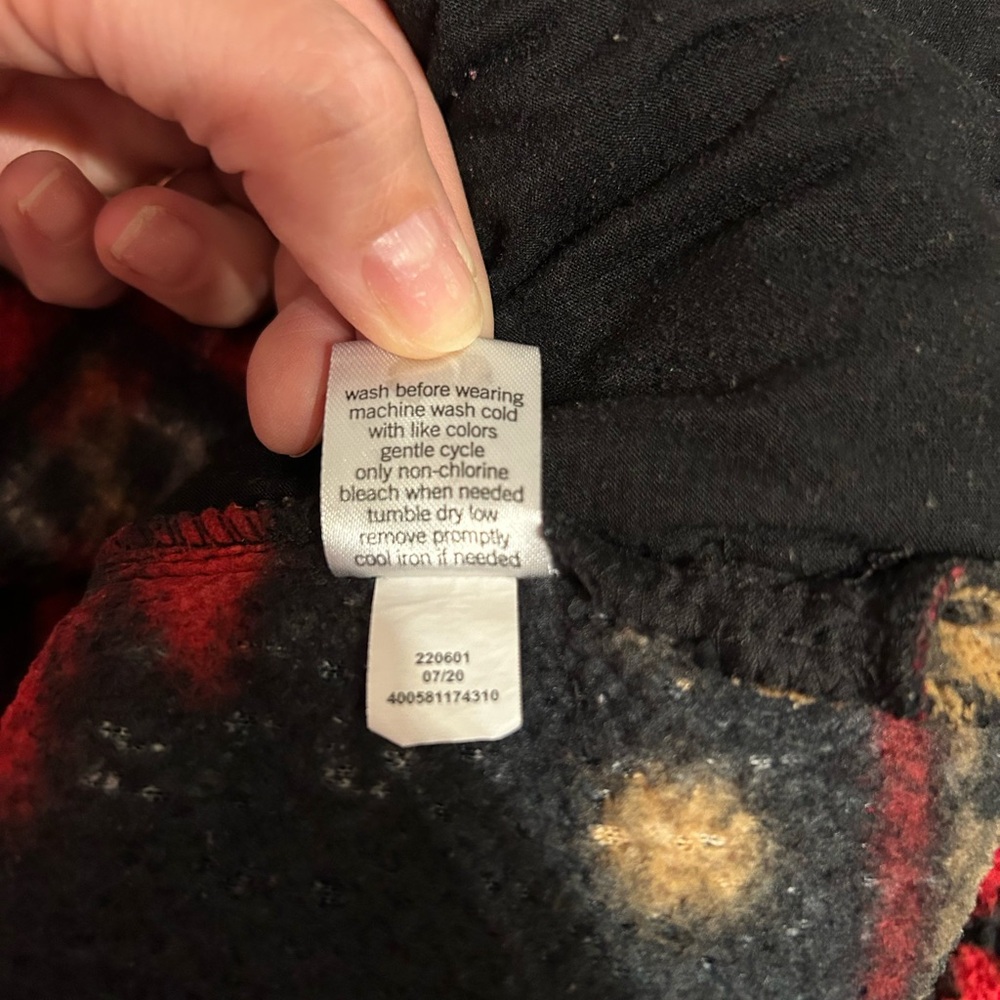 Sonoma Red and Black Sherpa Quarter Zip - Picture 5 of 5